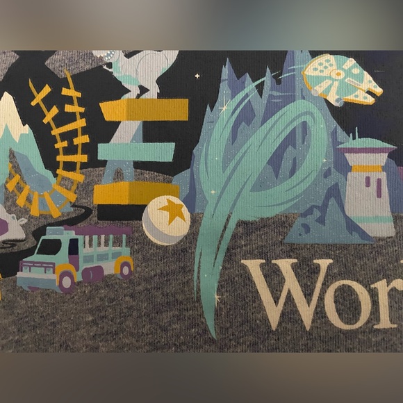 Sz M Walt Disney World 50th Anniversary Blue Ringer Shirt - Picture 11 of 13